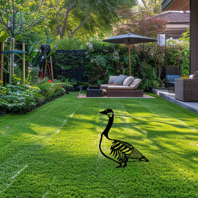 Decoratiune gradina GOOSE 03, negru, metal, 37x44 cm