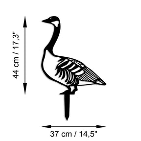 Decoratiune gradina GOOSE 03, negru, metal, 37x44 cm