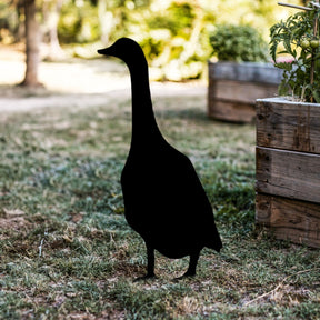Decoratiune gradina GOOSE 04, negru, metal, 26x50 cm
