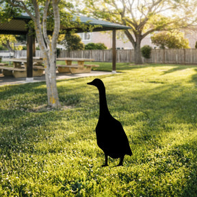 Decoratiune gradina GOOSE 04, negru, metal, 26x50 cm