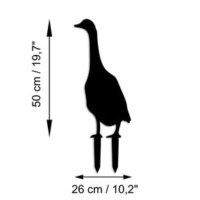 Decoratiune gradina GOOSE 04, negru, metal, 26x50 cm