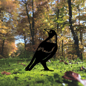 Decoratiune gradina BIRD 01, negru, metal, 27x35 cm