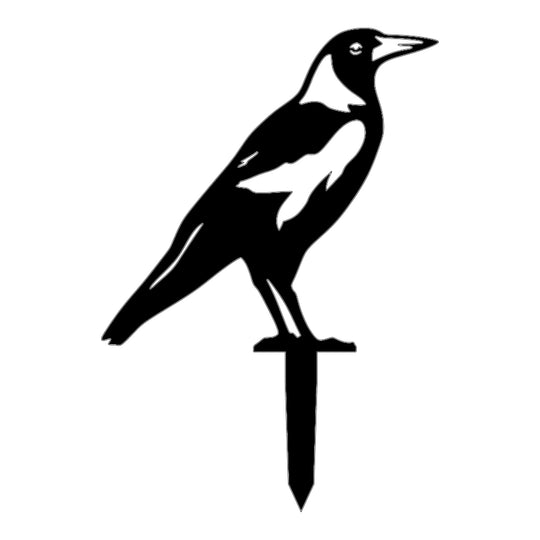 Decoratiune gradina BIRD 02, negru, metal, 32x30 cm