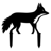Decoratiune gradina FOX 01, negru, metal, 50x33 cm