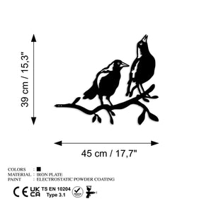 Decoratiune gradina 565TNL1307, negru, metal, 45x39 cm