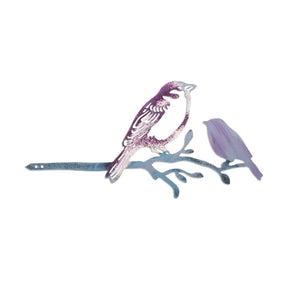Decoratiune gradina 565TNL1391, turcoaz/mov, metal, 40x20 cm