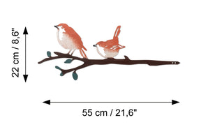 Decoratiune gradina 565TNL1392, maro/portocaliu, metal, 55x22 cm