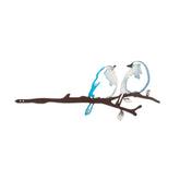 Decoratiune gradina 565TNL1395, maro/albastru, metal, 50x20 cm