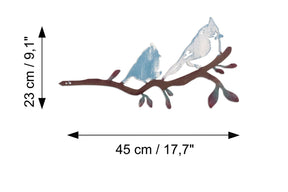Decoratiune gradina 565TNL1396, maro/albastru, metal, 45x23 cm