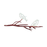 Decoratiune gradina 565TNL1397, maro/alb, metal, 45x20 cm
