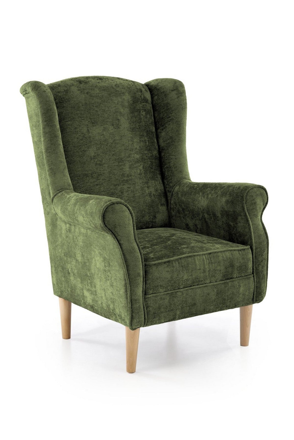 Fotoliu HERMES, stofa verde olive - Markos 14/12, 80x80x110 cm