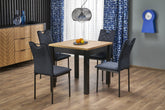 Masa extensibila QUBIK, stejar artisan/negru, PAL laminat, 80/200x80x76 cm