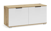 Pantofar CLIF ST-100, stejar artisan/alb, PAL laminat, 100x38x48 cm