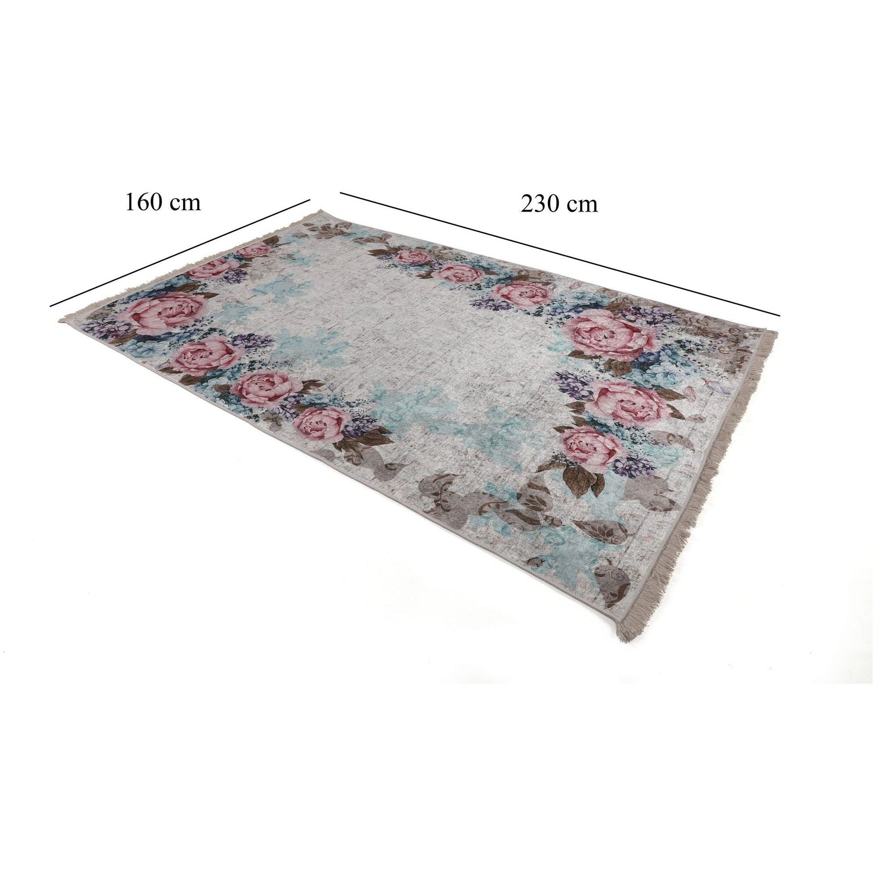 Covor, tesatura de catifea/bumbac, multicolor, 160×230 cm