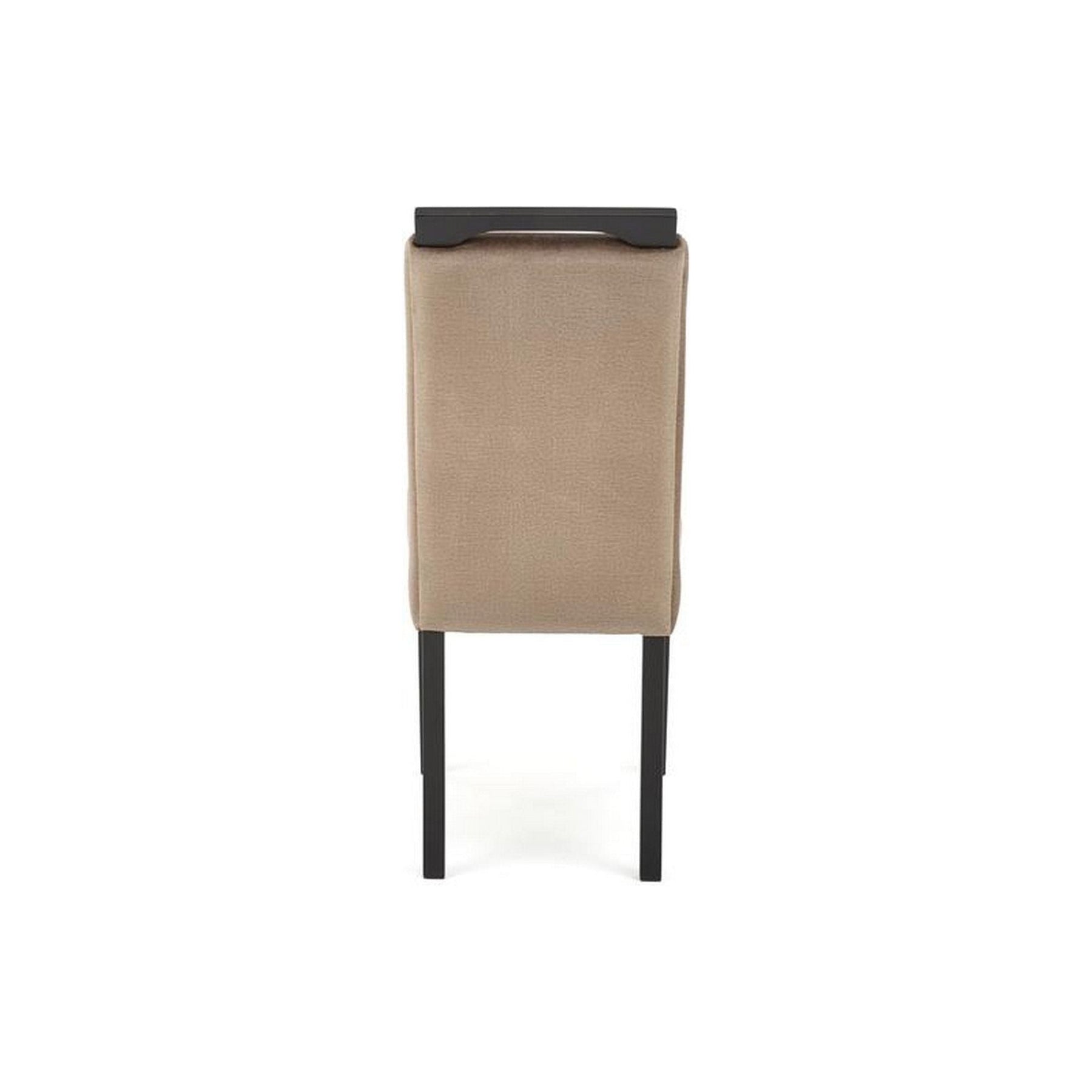 Scaun CLARION 2, negru/bej, lemn masiv/stofa catifelata, 42x52x97 cm