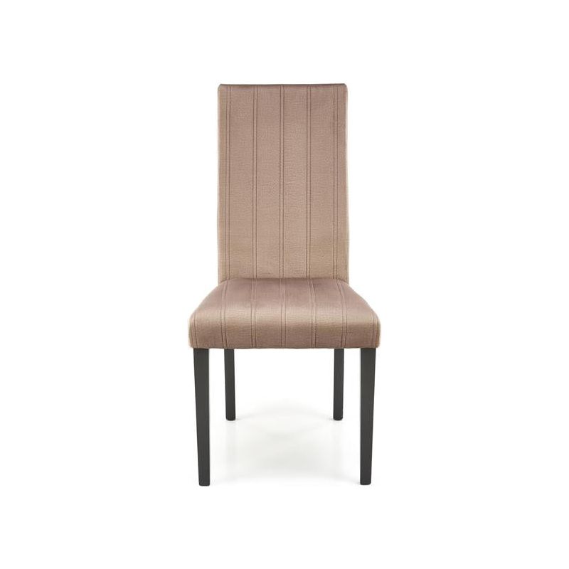 Scaun DIEGO 2, negru/bej, lemn masiv/stofa catifelata, 42x52x97 cm