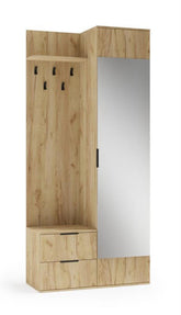 Mobiler hol CORAL, stejar auriu, PAL laminat, 100x45x203 cm