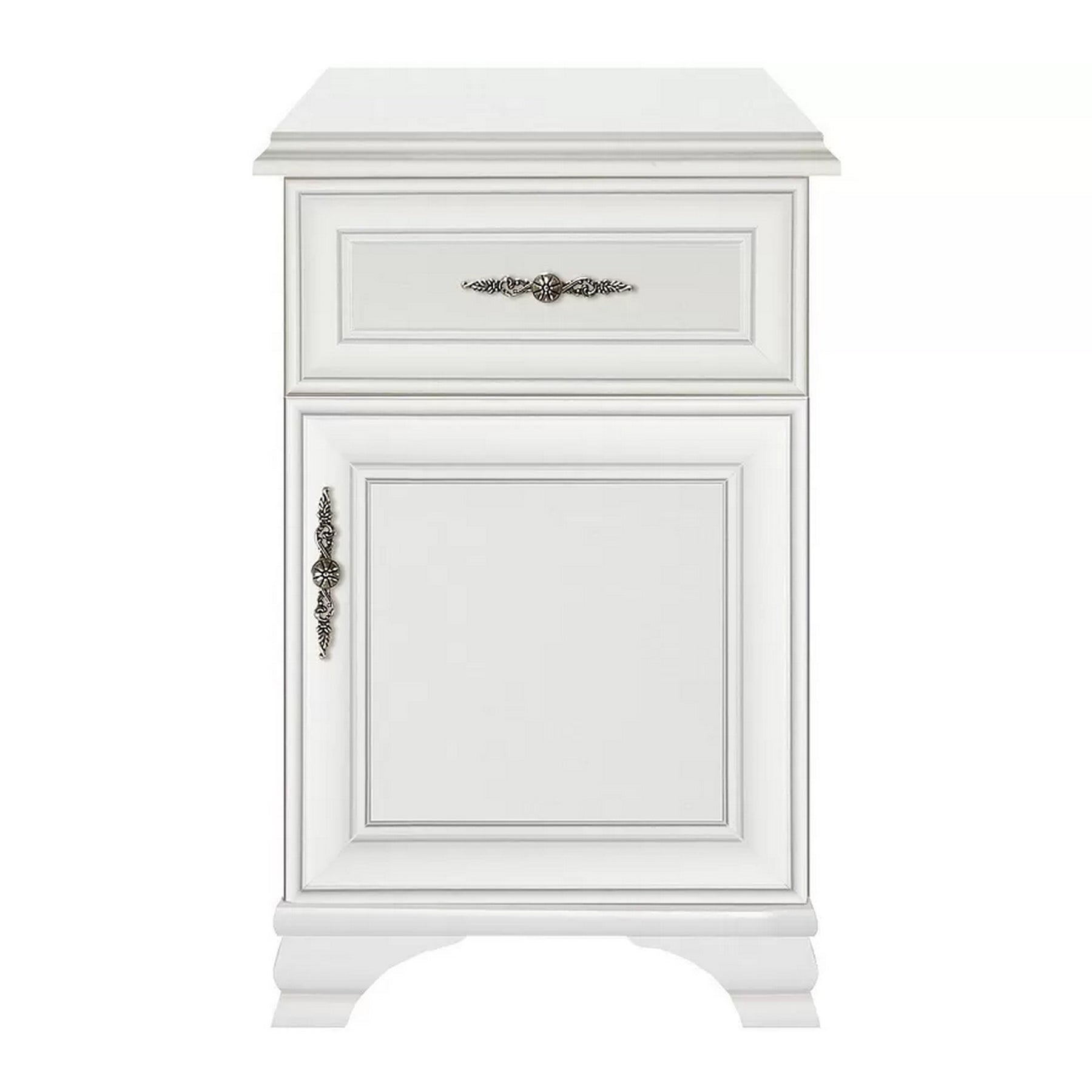 Comoda alba cu picioare IDENTO, PAL/MDF, 54x35x83 cm