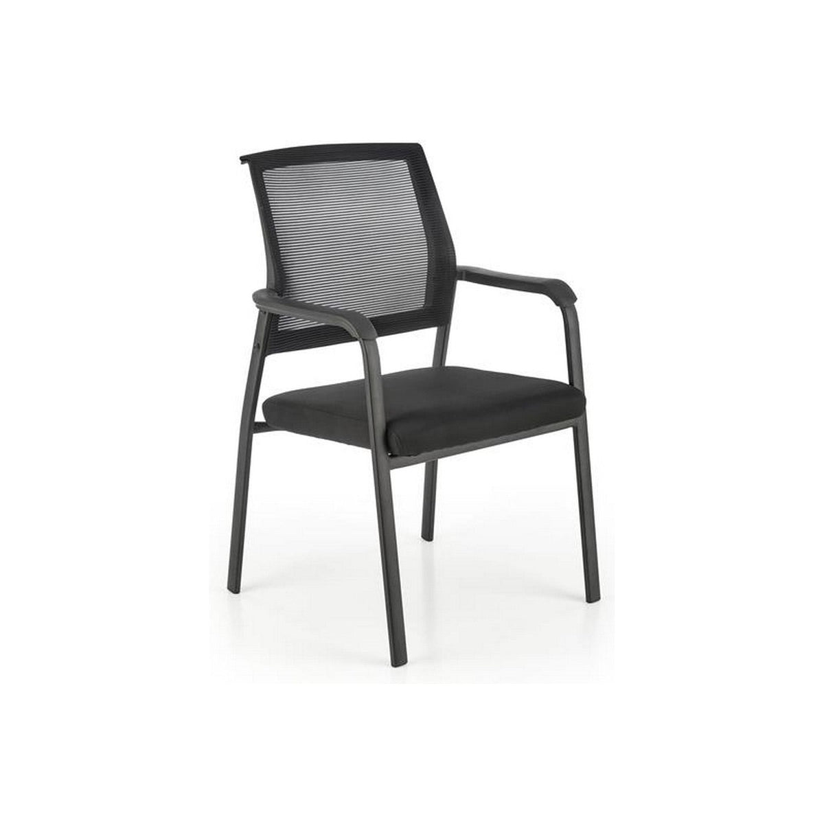 Scaun BERGEN, negru, stofa clasica, 90x50x60 cm