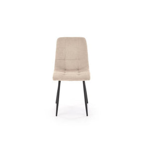 Scaun K560, bej/negru, stofa clasica/metal, 45x53x88 cm