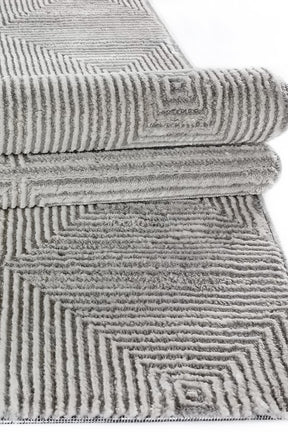 Covor MOTTO, 120x180 cm, forma dreptunghiulara, poliester, gri, 4586