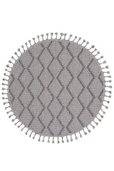 Covor BEVERLY, 80x80 cm, forma rotunda, polipropilena, gri, 2263 Y