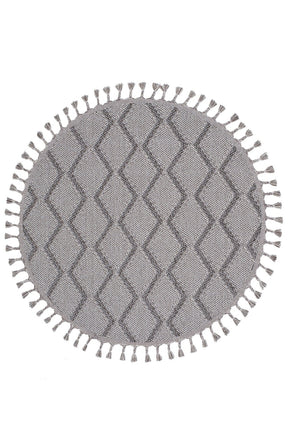 Covor BEVERLY, 80x80 cm, forma rotunda, polipropilena, gri, 2263 Y