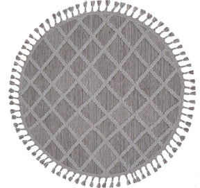 Covor BEVERLY, 80x80 cm, forma rotunda, polipropilena, gri, 2264 Y