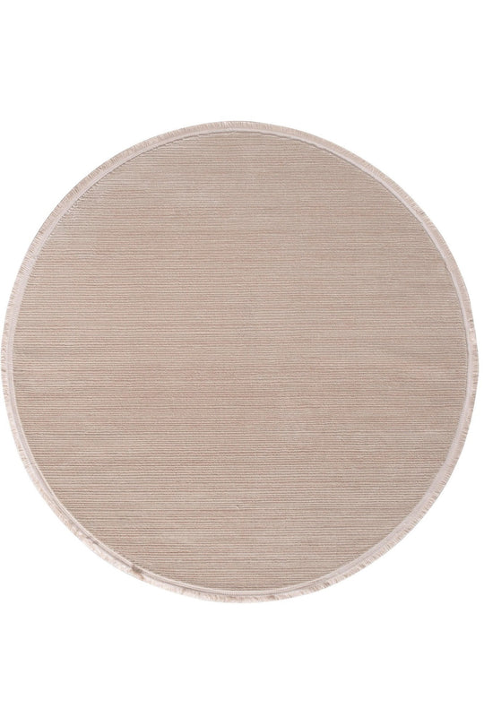 Covor LEO, 80x80 cm, forma rotunda, polipropilena, bej, 2973 Y