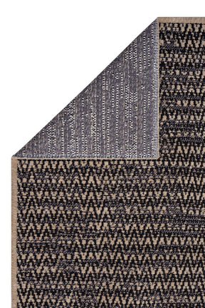 Covor TERAPIA, 80x150 cm, forma dreptunghiulara, poliester, negru/bej, 3604