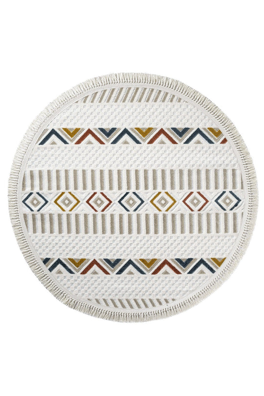 Covor SOSA, 75x75 cm, forma rotunda, polipropilena, multicolor, 9003