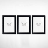 Set 3 rame foto 628DTR1153, negru, plastic, 13x18 cm