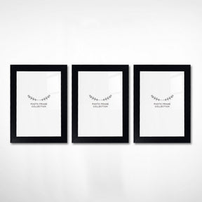 Set 3 rame foto 628DTR1153, negru, plastic, 13x18 cm