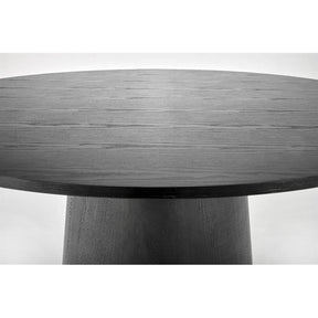 Masa rotunda GINTER, negru furniruit, 120x77 cm