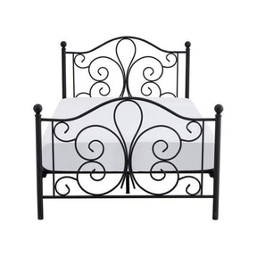 Pat PANAMA 120, negru, cadru metalic, 124x209x93 cm