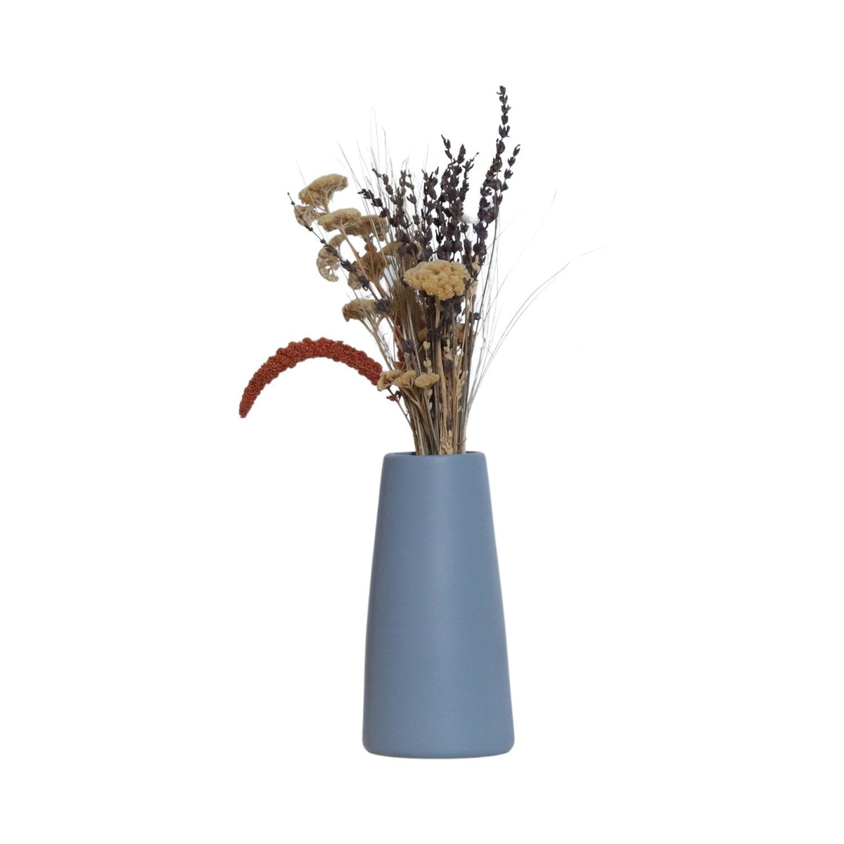 Vaza CONICAL, albastru, ceramica, 10x10x22 cm