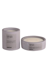 Set 2 lumanari 665CST1202, gri, beton/parafina
