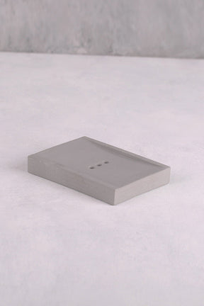 Savoniera SABUNLUK, gri, ceramica, 11x8 cm