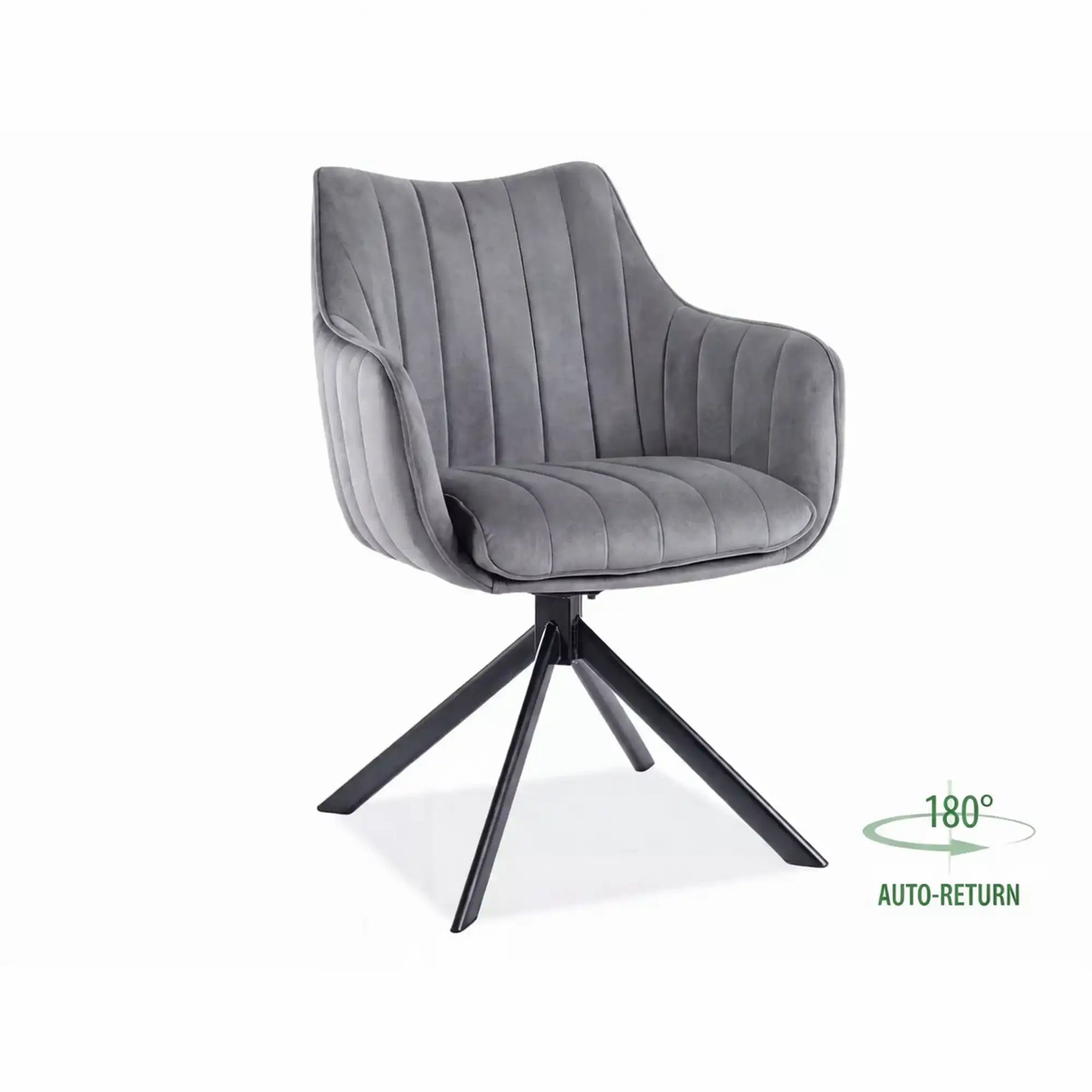 Scaun DETROIT OCN-38669, gri inchis/negru