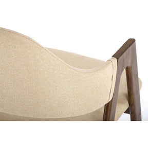 Scaun tapitat K344, bej, stofa, 51x57x82 cm
