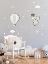Set accesorii decorative YL437, gri/alb, lemn