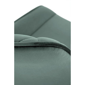 Scaun tapitat K520, verde/negru, stofa catifelata, rotativ, 45x63x80 cm