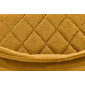Scaun tapitat K450, galben, stofa catifelata, 44x58x85 cm