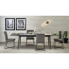 Masa extensibila CHARLES, gri/negru, 180/260x90x76 cm