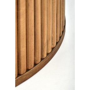 Masa rotunda BRUNO, marmura alba/nuc, 120x76 cm