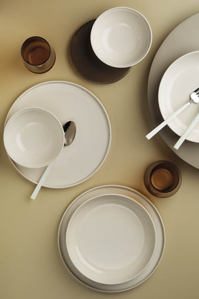 Set de cina FITC18Y4740158, 18 piese, alb, portelan