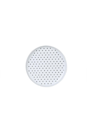 Set 4 farfurii pentru desert 710KTP3639, alb/negru, portelan, 15 cm