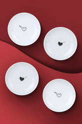 Set 4 farfurii desert 710KTP3641, alb, portelan, 10 cm