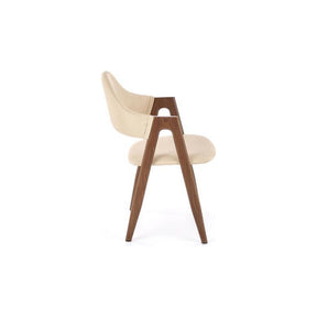 Scaun tapitat K344, bej, stofa, 51x57x82 cm