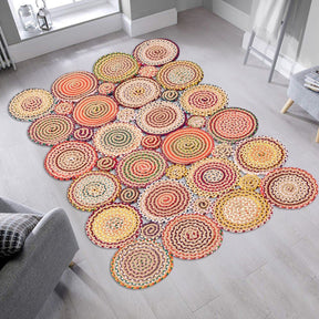 Covor living X 01, 120x180 cm, multicolor, dreptunghiular, 50% bumbac/50% poliester,